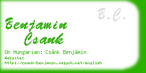 benjamin csank business card